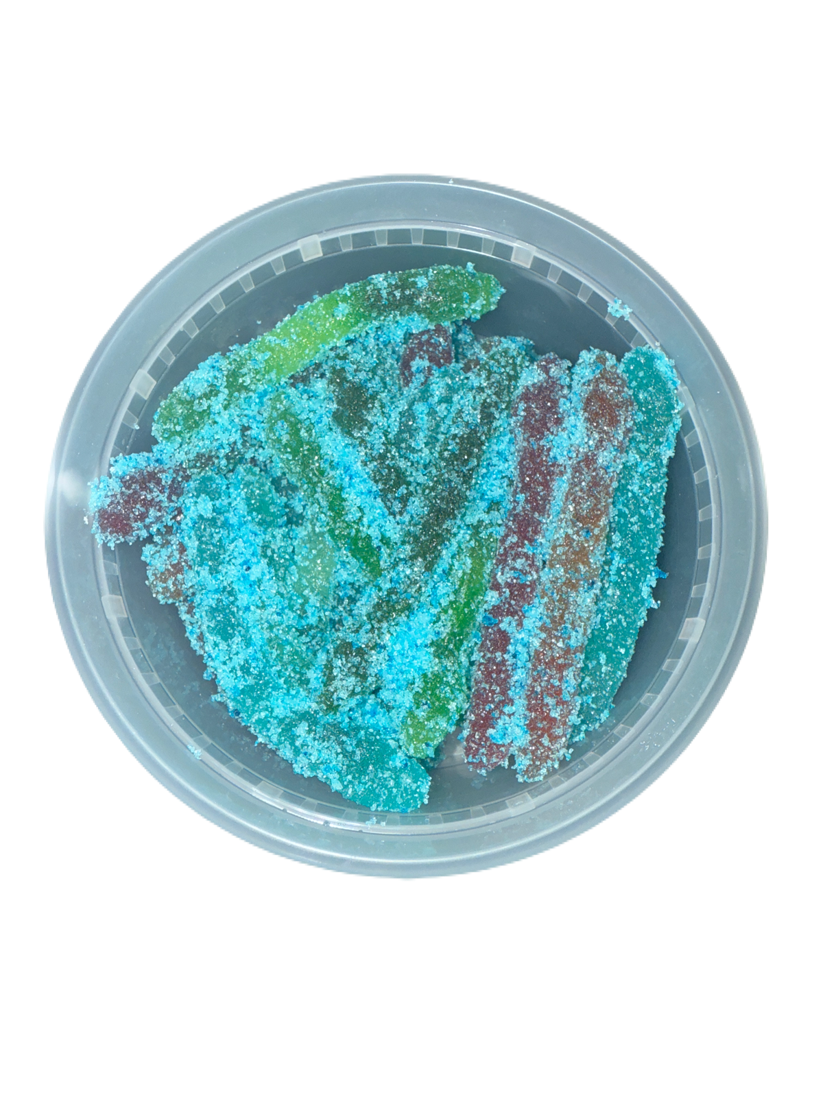 Sour blue raspberry gummy snakes 8 oz